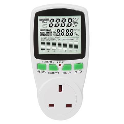Miernik Energii 0.000KWh9999KWh Miernik Mocy Wtyczka 016A Monitor Zużycia Energii Elektrycznej