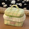 Kawaii Portable Cosmetic Bag Square Toiletry Bag Storage Bag Handheld Cosmetic Case  Ladies