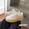 Little white shoes women's leather new versatile niche retro platform sports casual shoes board shoes women