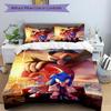 3pcs Dynamic Trio in Action Sonic Tails and Knuckles Printed Duvet Cover Set (1 * Cover+2 * Pillowcase, Without Core), Suitable for Home Bedroom,