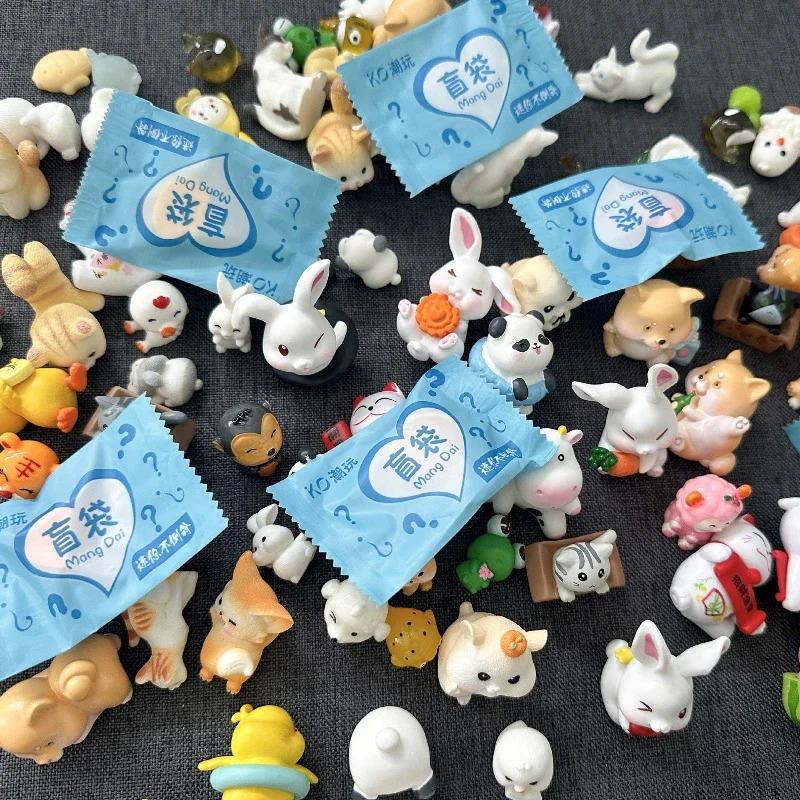 

Мультяшные Животные Мини Сюрприз-Пакетики Симуляция Маленькие Игрушки Кавайные Кролики Кошки Детские Смоляные Настольные Мини-Украшения Игрушки Подарки