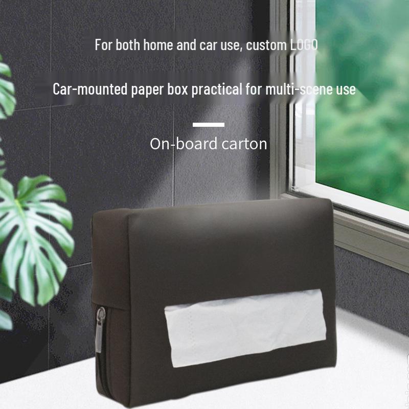 Volvo Leather Car Tissue Box & Seat Back Bag