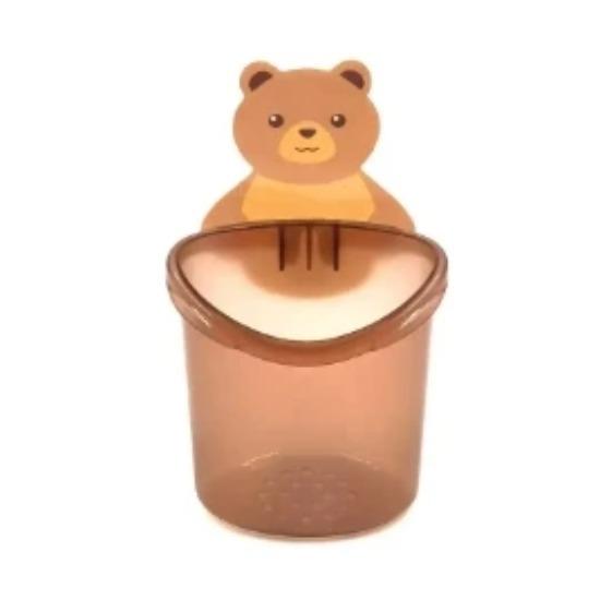 1 STÜCK Wandmontierter Zahnbürsten-Aufbewahrungsständer Wandmontierter Zahnbürstenbecherhalter Kinderzahnbürstenhalter Badezimmer-Zubehörset