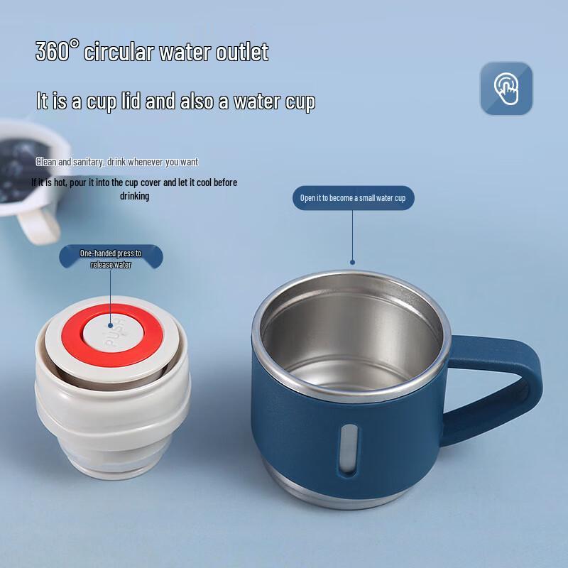 Xiaoyueya 304 Stainless Steel Insulated Bottle with 3 Lids Gift Set