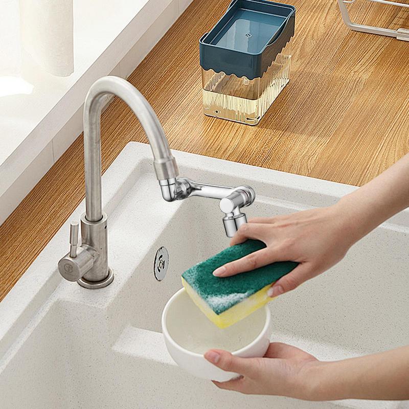 1080-Degree Bathroom Faucet Extender Robotic Arm Faucet Sprayer Universal Rotating Tap Nozzle Multifunctional Faucet Attachment