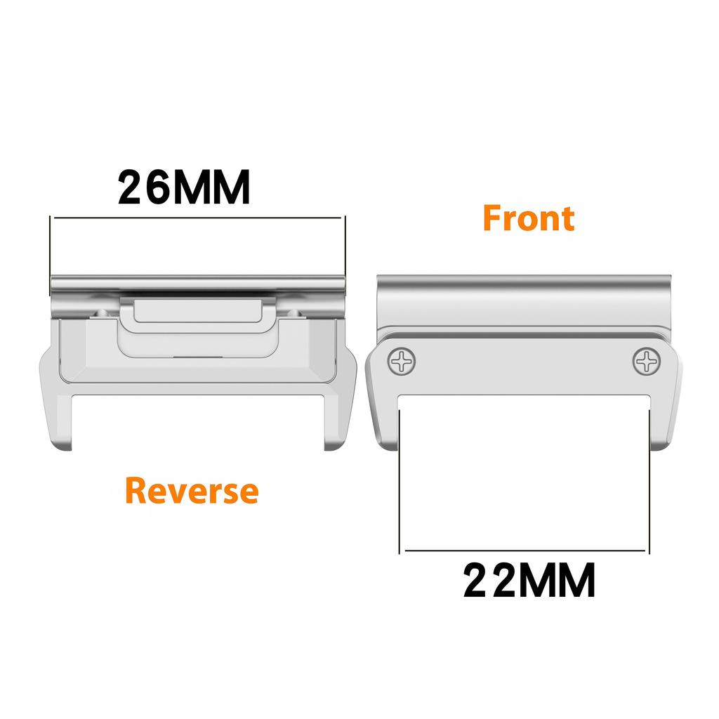 1 par 26 mm klockarmbandsfäste för Garmin Fenix 8 51 mm/Garmin Enduro 3/Fenix 7X/Fenix 7X Pro Klockarmband Metalladapter