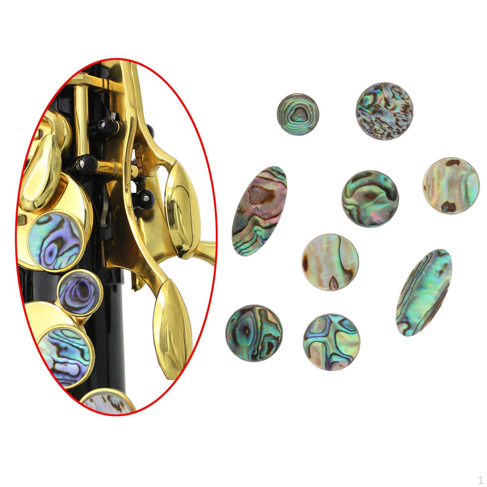 9Pcs Saxophone Key Button Replacement Parts Accessories Inlays Accessory A