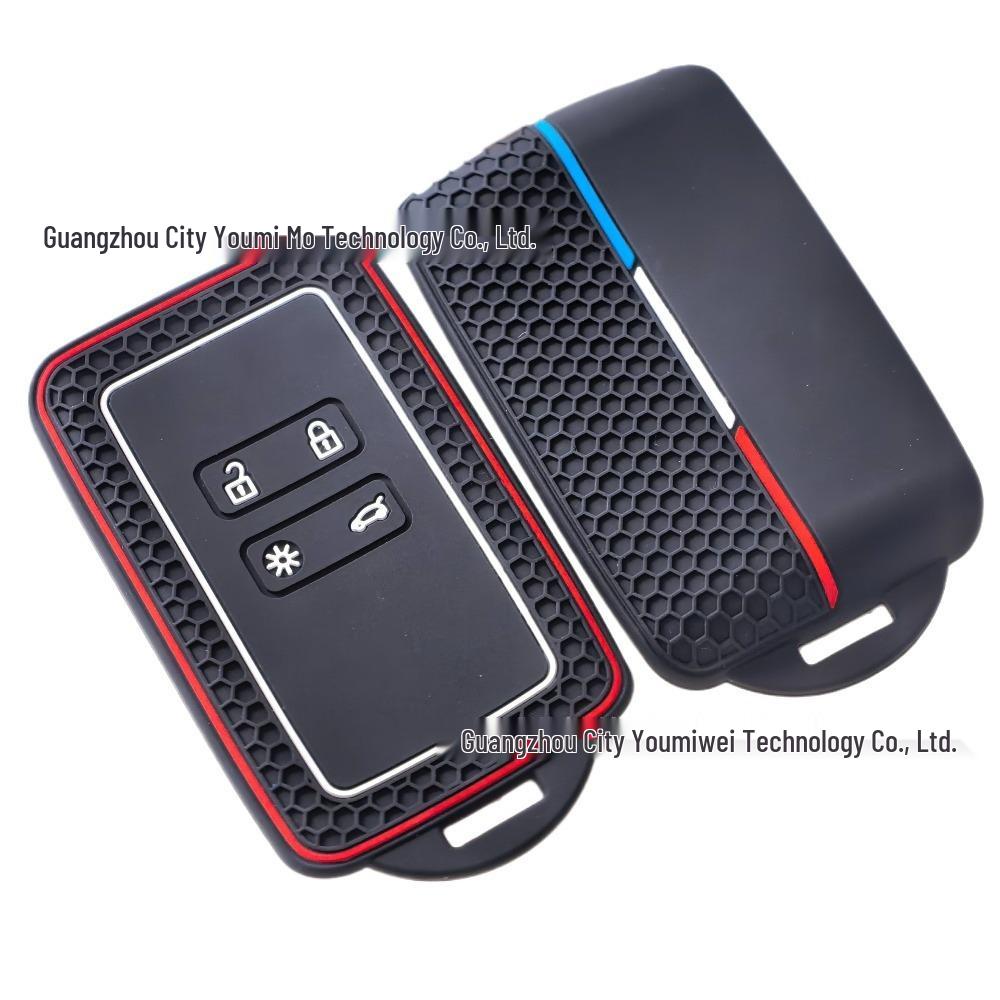 Renault 4-Button Silicone Key Cover - Honeycomb Pattern