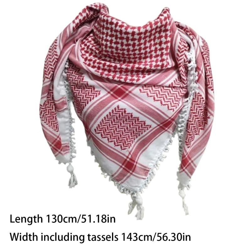 Fashion Shemagh Scarf Tacticals Desert Scarf Arabian Headscarf Breathable Neckerchief Head Scarf for Men