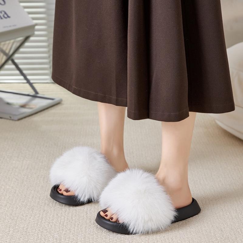 Strand Fritid Revlignende Pelsaktige Utendørs Tøfler