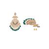 Ethnic Gold Plated Enamel Handpainted Design Stones Beads Traditional Chandbali Earrings for Women and Girls
