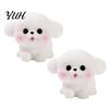 Micro Landscape Accessories 2Pcs Mini Dog Figurines, Cute Resin Puppy Miniature Animal Figures, Small Cat Ornaments for Landscape, DIY Crafts, Desktop