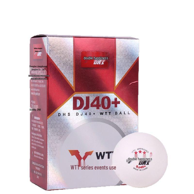 Double Happiness D40+ Tre-stjerners bordtennisball - Spesialutgave for 2020 verdensmesterskap og DJ Tokyo WTT-kamp.