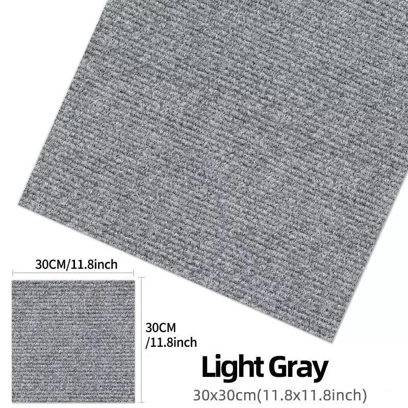 10pcs 30x30cm Self Adhesive Carpet Floor Tiles Sticker Square Rugs Peel and Stick Mat Flooring Room Bedroom HomeDecor