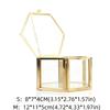 Hexagon Geometric Hexagonal Ring Box Glass Jewelry Storage Box  Jewelry Organizer