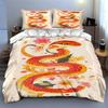 Snake Floral Motif Bedding Duvet Cover Sets Duvet Covers Pillowcases Gifts (1 * Duvet Cover 2 * Pillowcases, Without Duvet Insert)