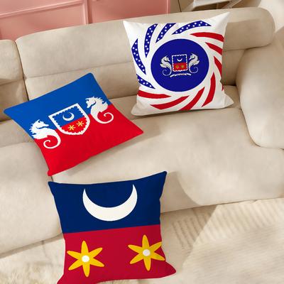 Die Mayotte Flagge Kissenhülle Geeignet für Schlafzimmer Wohnzimmer Autos Heimdekoration