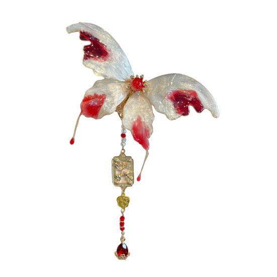 Women Hair Clip Shiny Butterflies Decor Hair Piece Hair Styling Pin Metal Rhinestone Tool Hair