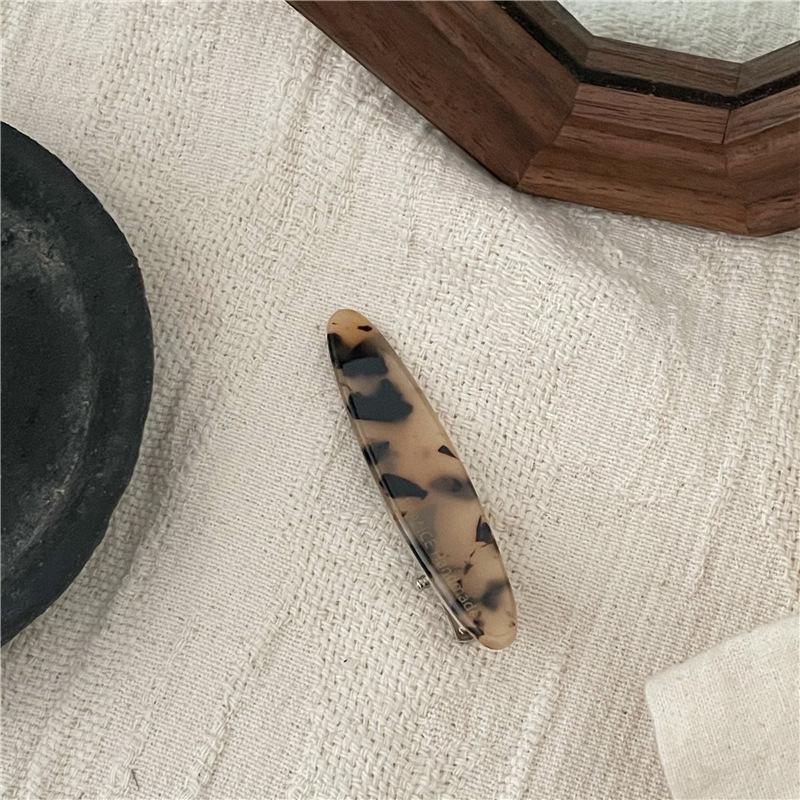 1PC Acetate Hair Side Clip Oval Geometric Bangs Hairpin Women Girls Simple Elegant Duckbill Clip Barrettes Hair Styling Accessories