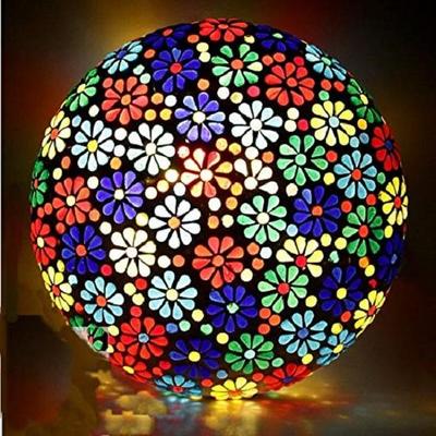 Multicolored Glass LED Round Ceiling Lamp - Modern Home Lighting