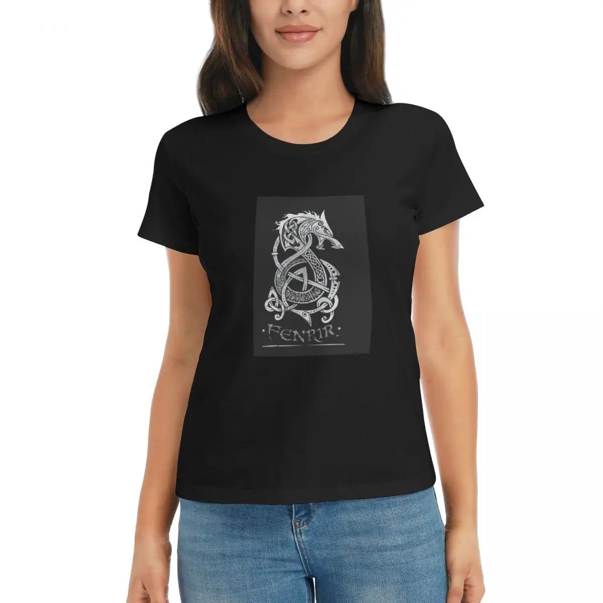 

Women TShirt Viking Loki Son Fenrir Summer Short Sleeve Tees ONeck Cotton T Shirts Clothes Tops Streetwear 4XL