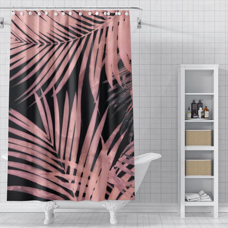 Home Shower Curtains for Bathroom Waterproof Fabric Modern Nordic Style Bathroom Curtains Shower Curtain Morandi Andscape Plant