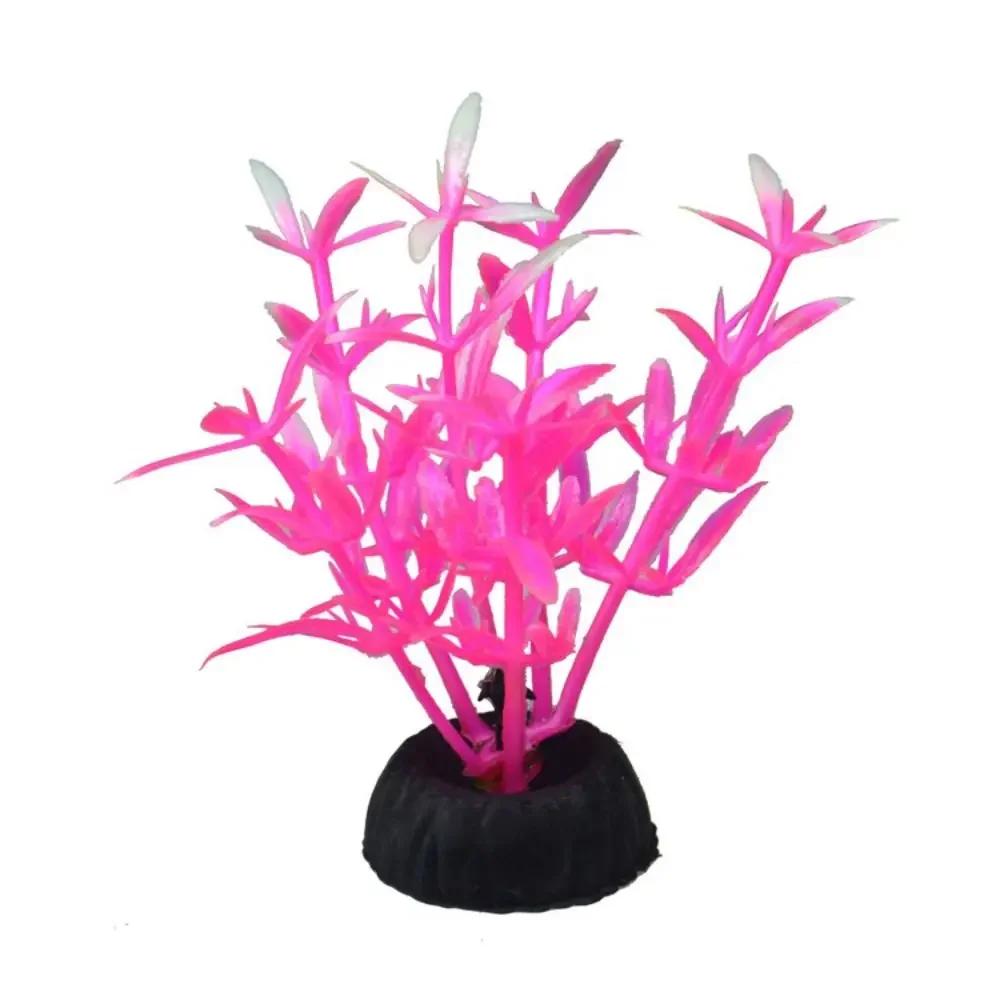 Plantes Aquatiques Décoratives Artificielles d'Aquarium en PVC Simulation Algues Aquatiques Ornement Aquarium Herbe Fleur Décoration Accessoires