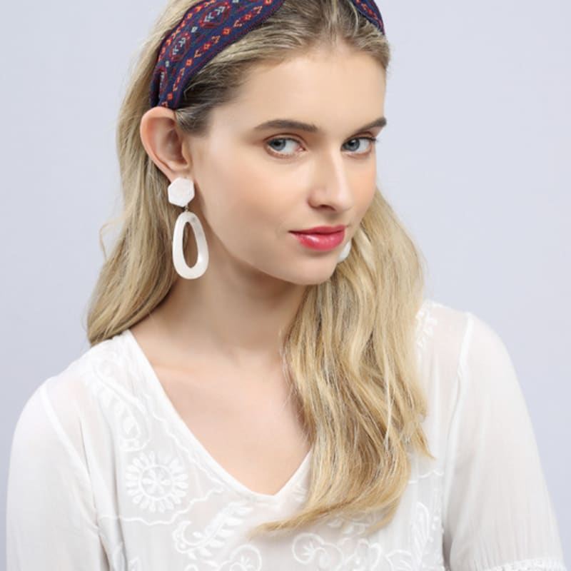 LALA Bohemian Imported Hairband - D Navy