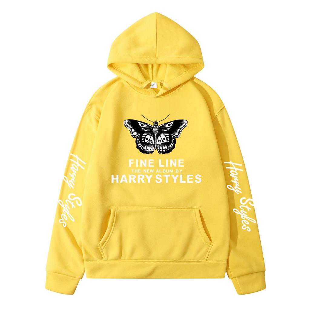 Harry Styles Peripheral Print Fashion Loose Long-Sleeved Pullover Autumn Men'S And Women'S Hooded Sweater