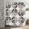 Modern Abstract Bath Shower Curtain with Black White Geometric Design Home Decor Bathroom Accessories for Kids Room Decoration