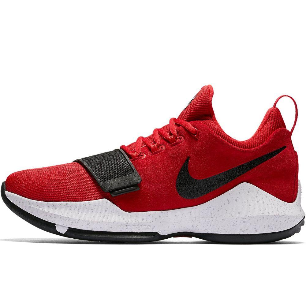 

Мужские кроссовки Nike PG 1 University Red бело-черные 878627-602