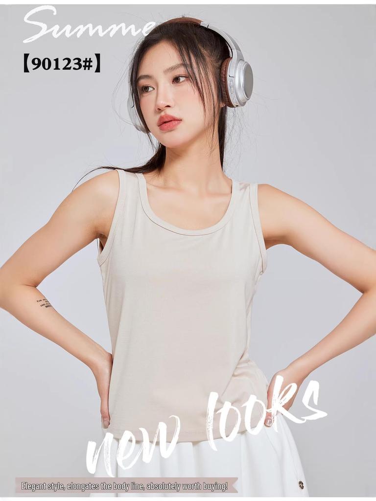 2026 Women's Slim Fit Sleeveless Round Neck Camisole Top