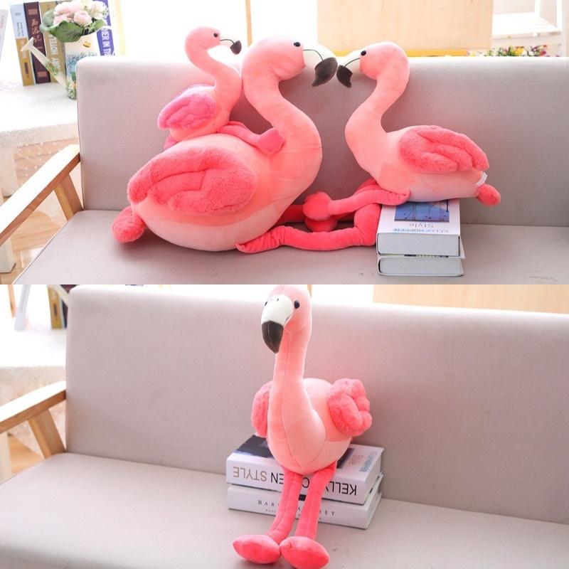 Flamingo Plush Toy Pillow Cushion For Kids Soft And Cuddly, Short Plush Fabric, Pink, 25cm/35cm/50cm