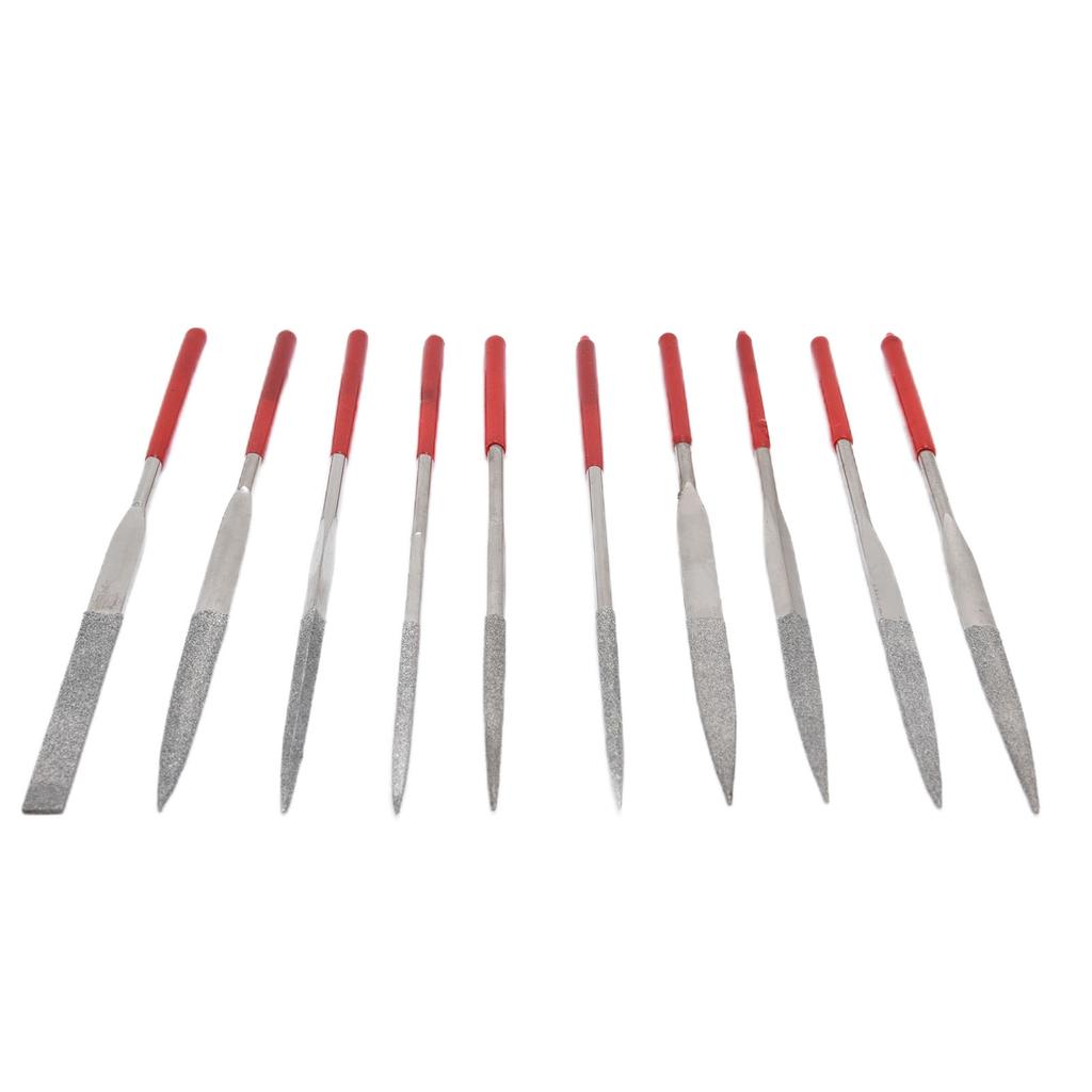 10Pcs Needle File Set Hardened Sturdy Durable Comfortable Handle Convenient Jewelry Files