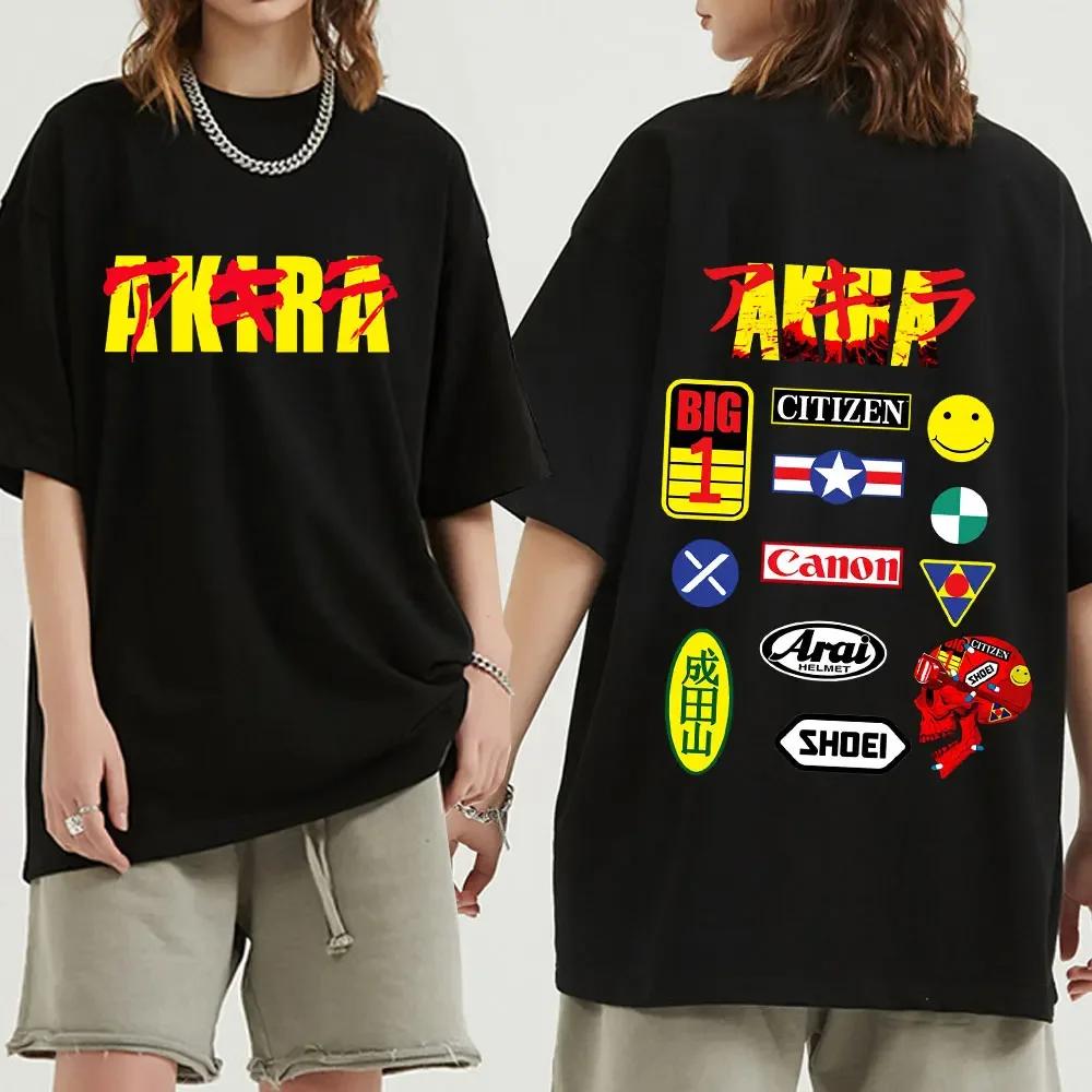 Japanese Anime Neo Tokyo Akira T Shirt Movie Science Fiction Manga Shotaro Kaneda Men Short Sleeve T Shirts 100% Cotton T-shirt