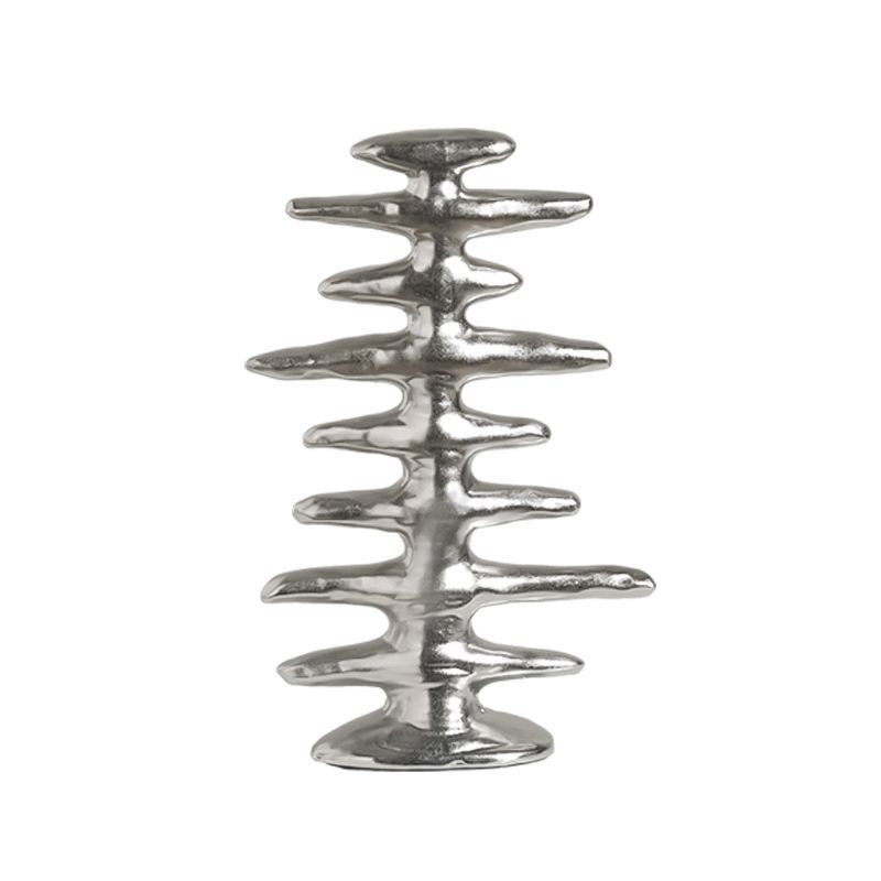 Ceramic Handicraft Geometry Silver Fish Bone Thorn Cross Ceramic Ornament Decorative Figurines Home Decoration Accessories