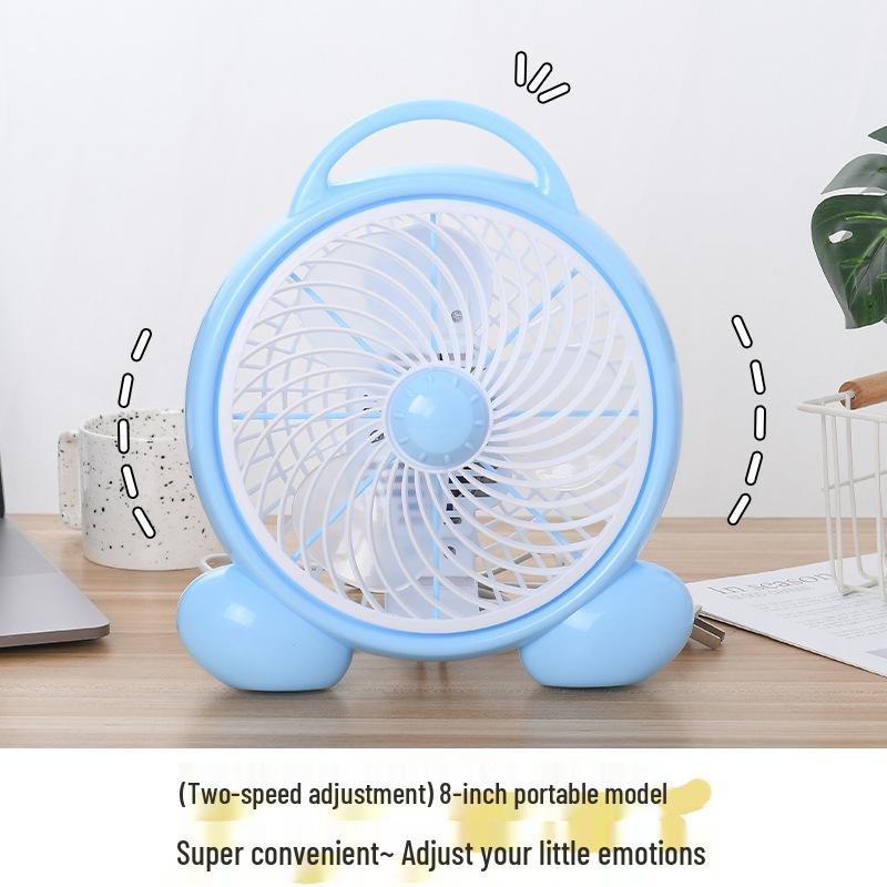 

Cute Cartoon Mini Desktop Fan for Office or Dormitory Standard (1.3m Built-in Cord)