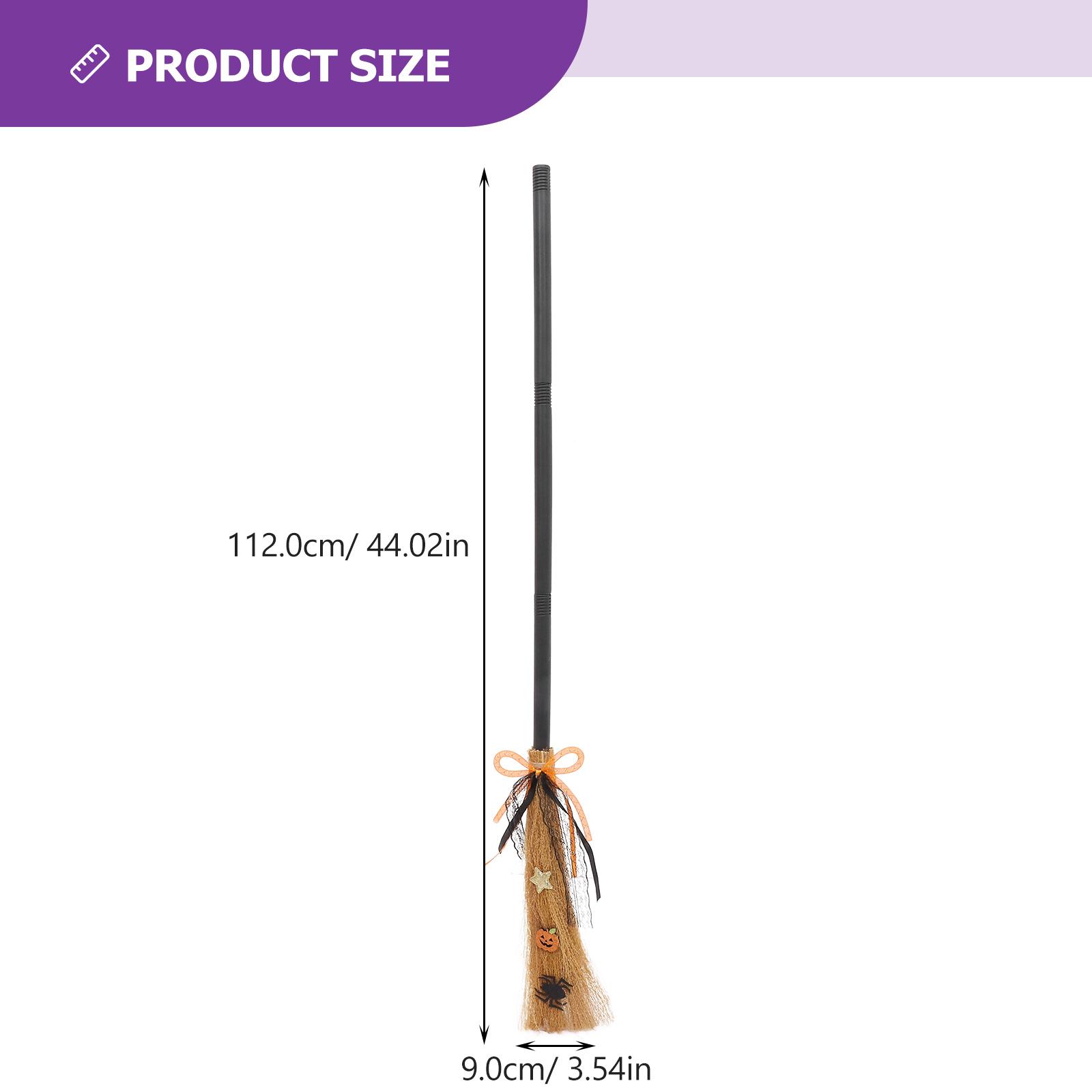

Flying Broom Halloween Decoration Party Witch Broom Accessories Costume Props Witch Broomstick Festive DIY помаранчевий