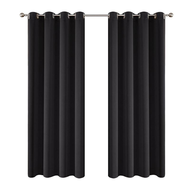 High-precision blackout curtains, simple solid color 110gsm finished curtains