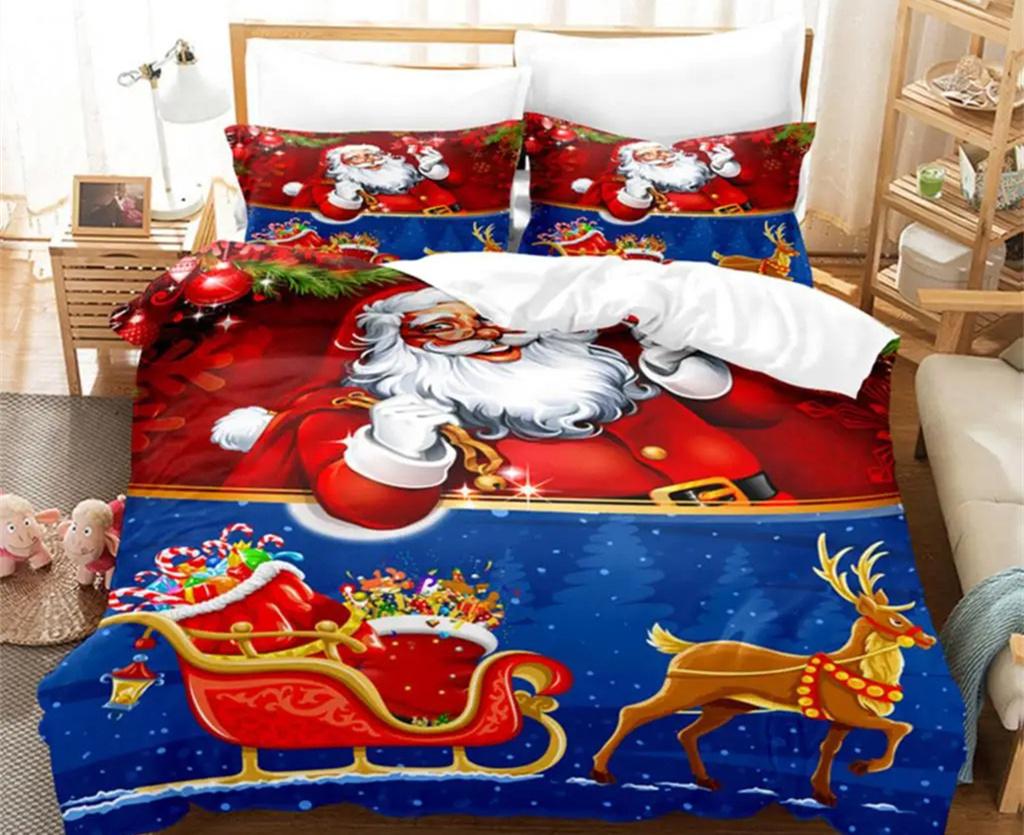 

Comfortable Christmas Themed Pattern Bedding Set 3-Piece Set With Duvet Cover And Pillowcases King Queen Twin Sizes For All Ages EU single(135x200cm)