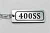 400SS Double Ring Acrylic Original Keychain Perfect for Classic Exterior Custom and Accessories A-702-2 Silver/Black - Cars, Mufflers, Handlebars,