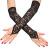 Acessórios para vestido de noiva, gancho de dedo, luvas de renda de diamante brilhante, luvas longas, moda europeia e americana, luvas sensuais
