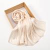 Premium Shimmer Silk Satin Hijab Scarf Women Luxury Solid Color Plain Hijab Shiny Shawl Silk Feeling Stain Wraps Shiny Stoles