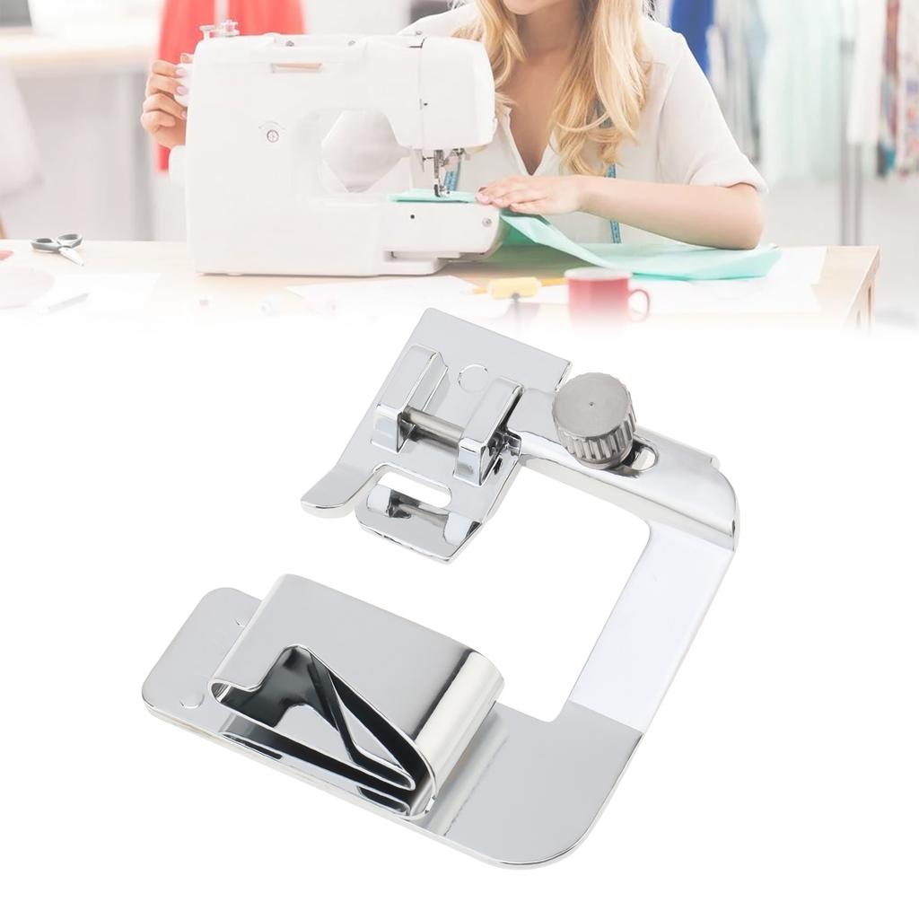 Vícevelikostní 1/2 3/4 1 palec 13 19 25 mm Kovová široká rolovaná patka s nízkou stopkou šicí stroj