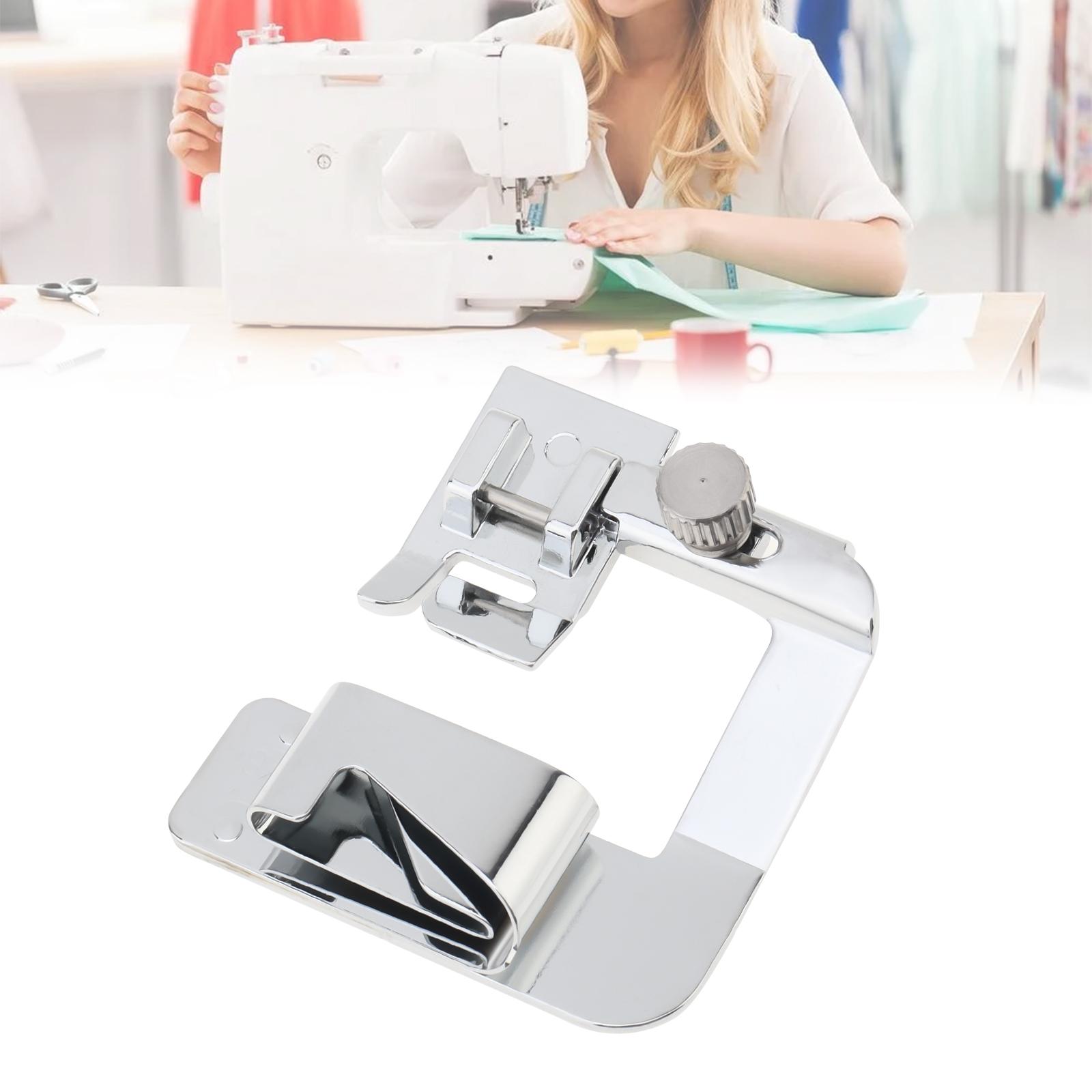 

Разных размеров 1/2 3/4 1 дюйм 13 19 25 мм Металлическая лапка для подгибки с широким подрубом для швейной машины с низким хвостовиком 25mm