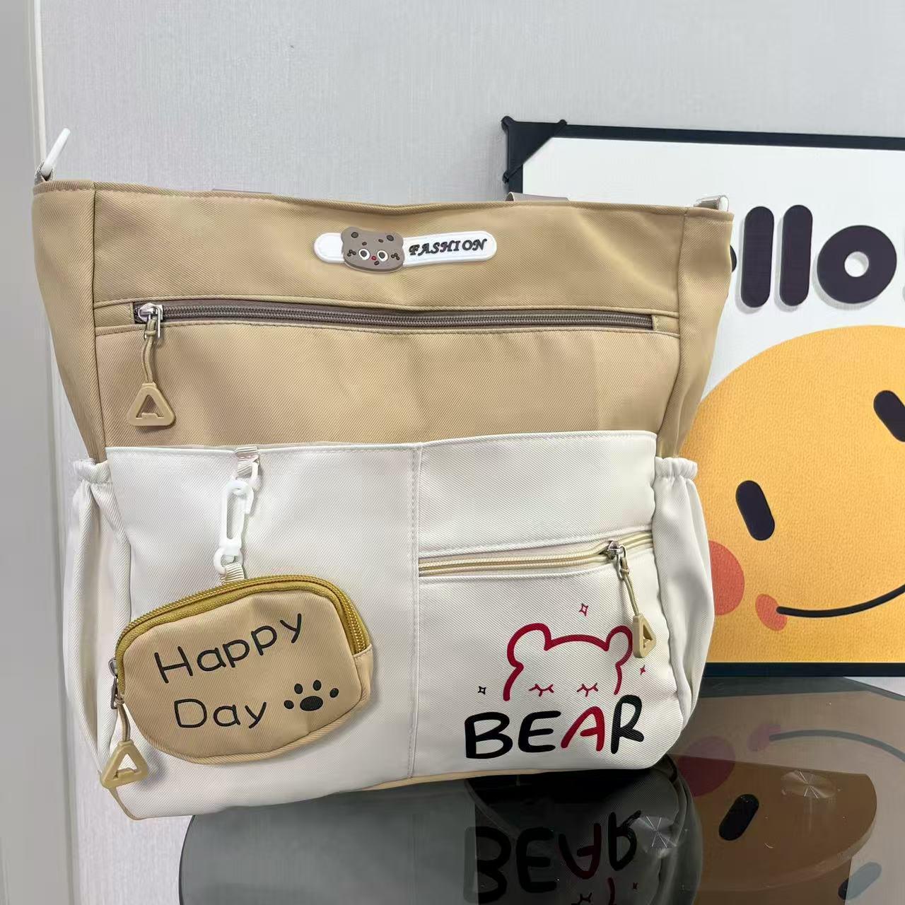 

Autumn Student Large Capacity Multi-Pocket Crossbody Tote Bag 41cm x 10cm x 33cm