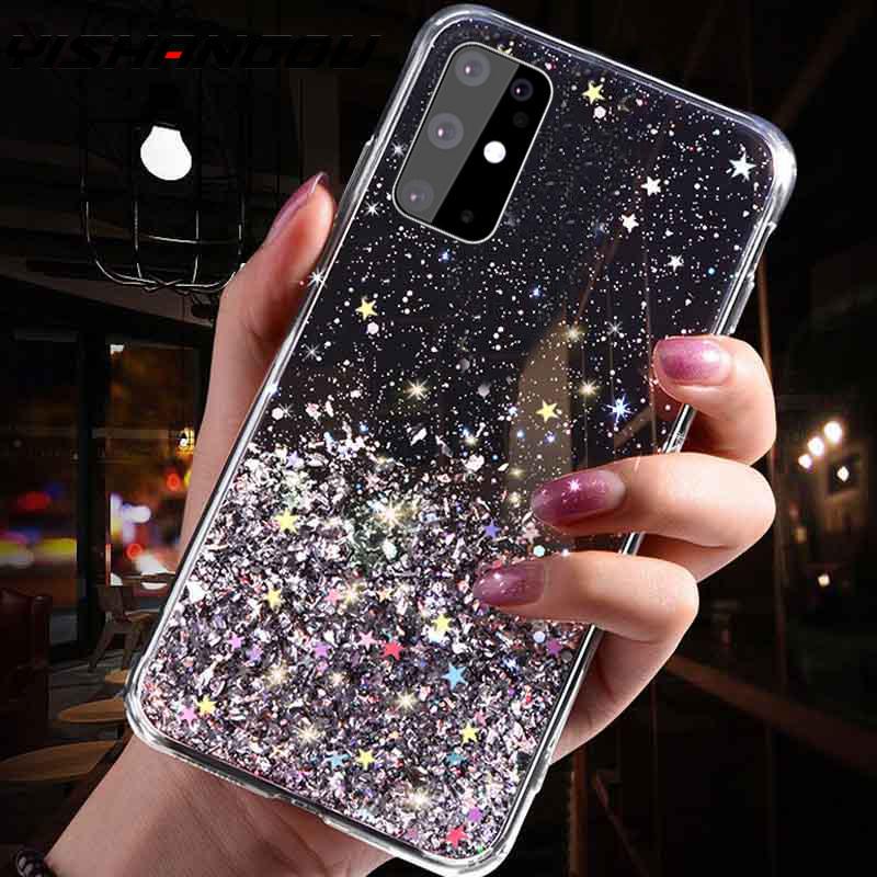 For Samsung Galaxy S20 FE Case Bling Glitter Cover Samsung A51 Note 10 20 Ultra A72 A52 A71 A70 A50 S20 Plus S 20 S20Fe S21 Case