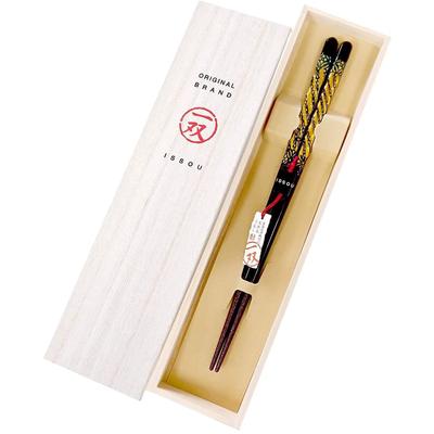 Isso Kinka Paulownia Box Dishwasher Safe Lacquered Chopsticks Day Gift Celebration Men's 23.5cm Father's