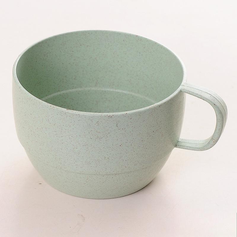 Tazza da tè in plastica in stile nordico, tazza da caffè, tè, latte, tazza da viaggio, ecologica, riutilizzabile, in paglia di grano, per spazzolino da denti