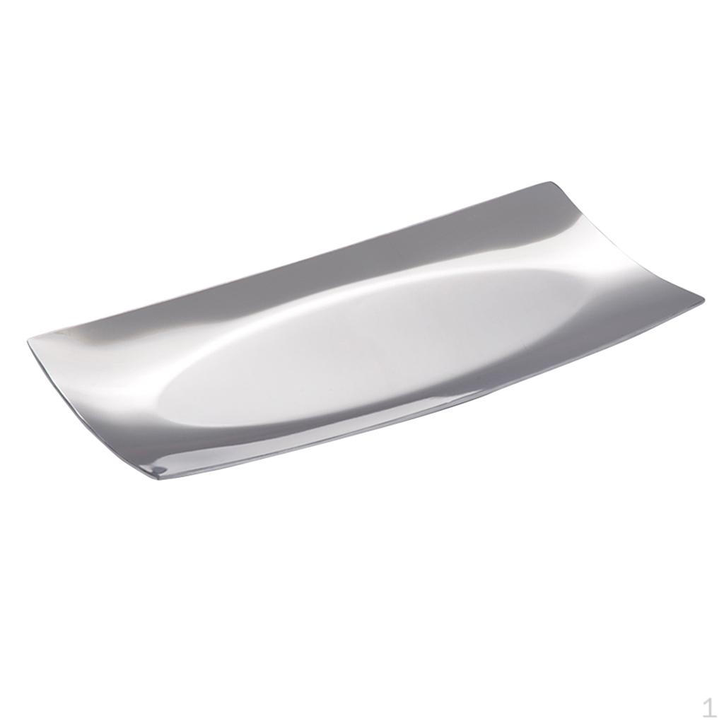 

Kid Serving Tray Stainless Steel Snack Fruit Dishes Tissue Buffet Arc